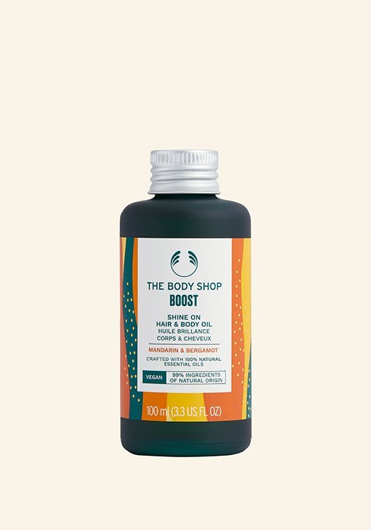 Vaj për Flokët dhe Trupin me Mandarinë & Bergamot - Boost