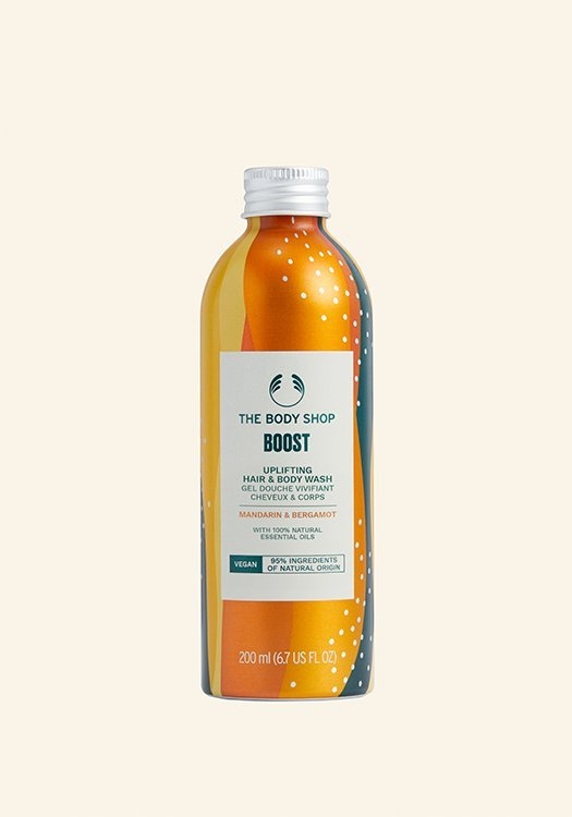 Larës Energjizues për Flokët & Trupin me Mandarinë & Bergamot - Boost