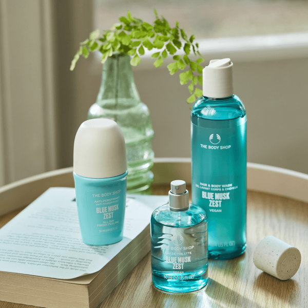 Xhel Larës për Flokët & Trupin Blue Musk Zest