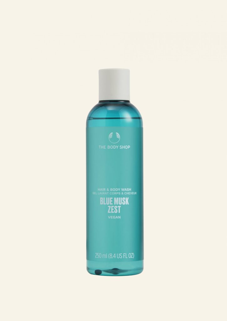 Xhel Larës për Flokët & Trupin Blue Musk Zest