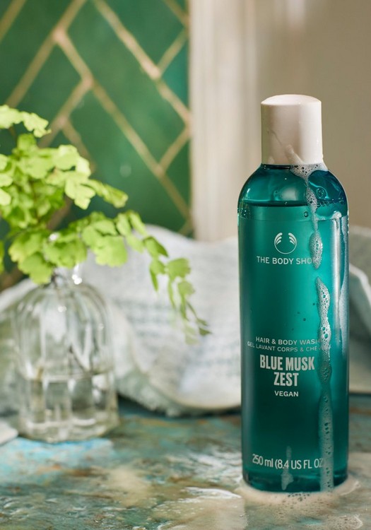 Xhel Larës për Flokët & Trupin Blue Musk Zest